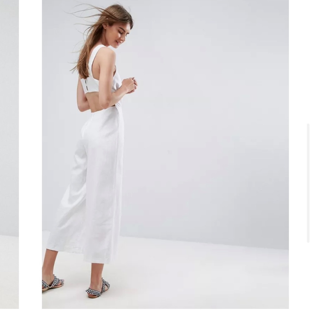 White Linen Jumpsuit
